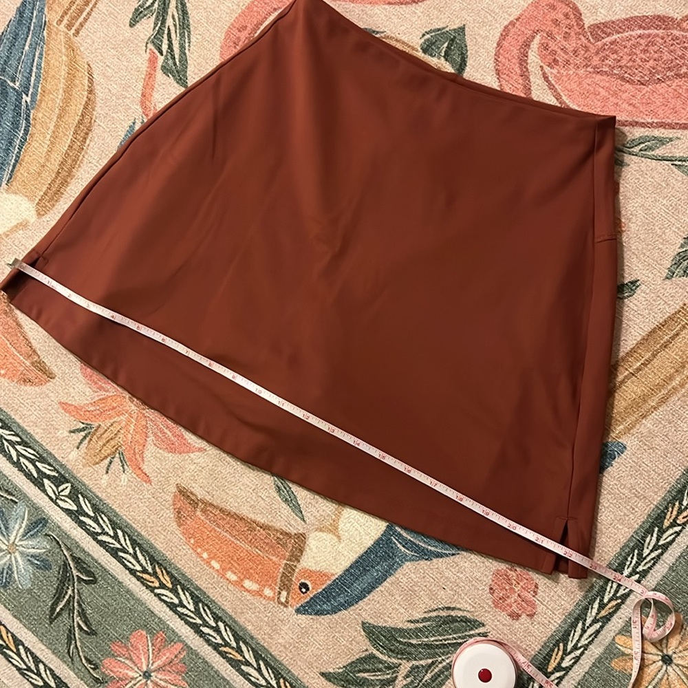 Girlfriend Collective Rust Mini Skirt - Picture 8 of 16